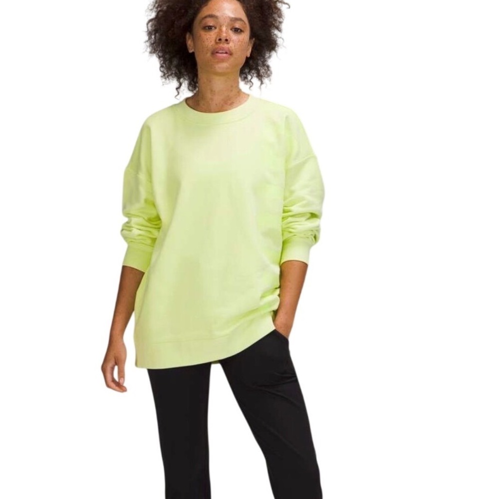 Lululemon Crispin Green Perfectly Oversized Crew Graphic Sweatshirt Women's Sz 8